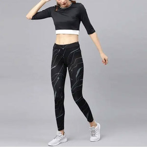 Leggings de Yoga de Cintura Alta, Sólidos, Largos, Elásticos en Cuatro Direcciones, Spandex/Nylon, Transpirables, Cintura Elástica, Diseño Sin Costuras, con Bolsillos - Product Image 4