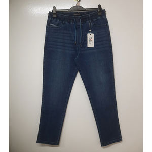 Pantalon long en denim pour homme avec tissu extensible confortable, coutures durables, coupe slim moderne, parfait pour les tenues décontractées, look de bureau - Product Image 1