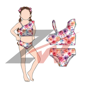 Conjunto de Traje de Baño para Niños de 4 a 14 Años, sin Mangas, para Playa o Piscina, Top y Braguita, Bikini - Product Image 5