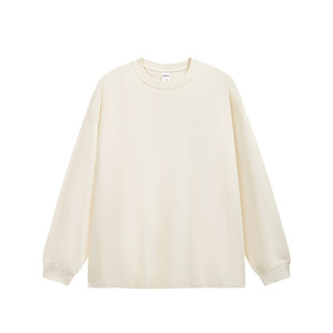 Sudadera sin Capucha para Hombre, Otoño-Invierno, Cómoda, Corte Holgado, Color Sólido Personalizado, Diseño Teñido Liso Popular - Product Image 3