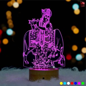 Lampe LED 3D Illusion Krishna en Acrylique, Veilleuse Décorative Religieuse pour la Maison, le Temple et la Salle de Pooja - Vente en Gros - Product Image 4
