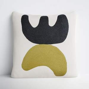 Luxury Wool Cushion Cover Kashmiri Embroidery Handmade Chain Stitch Geometric Vintage Design Hot Decorative <b>Throw</b> <b>Pillows</b> - Product Image 1