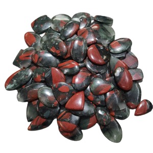 Lot de cabochons en agate de pierre de sang africaine naturelle de haute qualité pour bijoux de guérison, pierres précieuses en vrac - Product Image 6