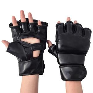 Guantes de Boxeo MMA Hechos a Medida de Alta Calidad, Guantes de Grappling de Cuero PU con Logotipo Personalizado, Guantes de Entrenamiento Unisex para Adultos - Product Image 3