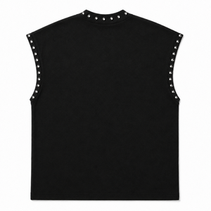 เสื้อยืดสตรีทแวร์โอเวอร์ไซส์แบบย้อมสีเอซิดประดับคริสตัลสั่งทำพิเศษ ผ้าเจอร์ซีย์คอตตอน 100% พิมพ์ลายกราฟิกโลโก้ตามสั่ง แขนสั้น ใส่ได้ทั้งชายและหญิง - Product Image 2