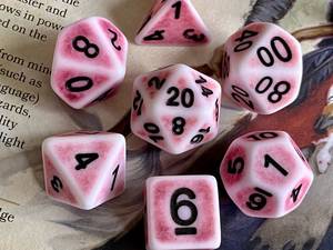Dados Poliédricos de Hueso Natural Moldeado, Juego de 7 Piezas, Ecológicos y Duraderos para Juegos de Rol y de Mesa, Tradebyd - Product Image 1