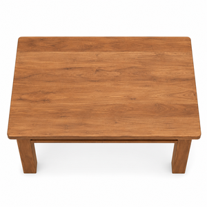 Table à manger contemporaine belge en teck massif pour 10 personnes avec rails encastrés |   Meubles Artisanaux Haut de Gamme pour Hôtels et Écoles - Product Image 4