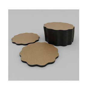 Sous-verres réutilisables en MDF pour la décoration de table, épaisseur 6 mm, motif floral, sous-verres pour tasses à café - Product Image 1