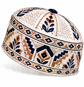 Chapeau de prière musulman noir profond pour hommes, respirant, écologique, style Kufi, vente en gros, pour adultes, en coton et polyester, toutes tailles - Product Image 1