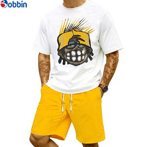 Ensemble Confortable Unisexe : Nouvelle Collection Été – Ensemble Court Graphique Cartoon pour Homme, Personnalisable, Respirant, Style Jogger - Product Image 3