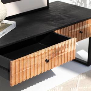 Mueble para TV Vandana Novara Elara de 2 Cajones, Consola de Entretenimiento Moderna de Madera Maciza Minimalista - Product Image 4