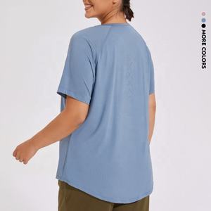 เสื้อยืดสตรีทแวร์พิมพ์ลายคุณภาพสูงแบบสั่งทำพิเศษ พร้อมดีเทลรูสไตล์เดนิม ผ้าฝ้ายผสมใยไผ่ บริการ OEM สำหรับผู้หญิงและผู้ชาย - Product Image 1