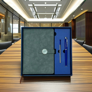 Cao cấp cá nhân bìa cứng da máy tính xách tay thiết lập hoàn hảo ràng buộc văn phòng phẩm quà tặng với bút cho các sự kiện của công ty khuyến mãi - Product Image 1