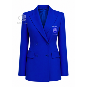 เสื้อเบลเซอร์ทรงดับเบิ้ลเบรสต์สำหรับสุภาพสตรี  แบรนด์ Zeta Phi Beta Sorority  ปกปักลาย  ทรงเข้ารูป  เหมาะสำหรับงานทางการ ธุรกิจ และสำนักงาน - Product Image 1