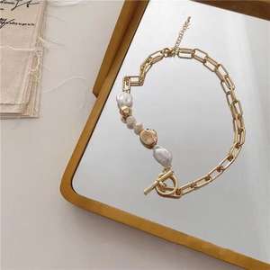 Collar de Perlas Geométrico Retro Coreano, Cadena de Lujo Europea y Americana, Temperamento Creativo, Versión Coreana - Product Image 1