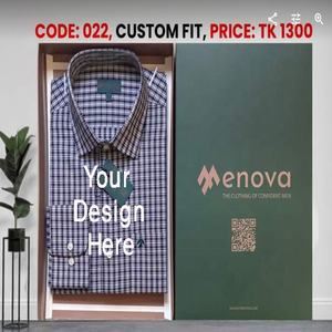 Camisa de vestir formal de manga larga de Algodón 100% con logotipo personalizado para hombre, informal, elegante, antiarrugas, de talla grande XXL, paquete individual para - Product Image 5