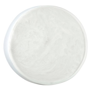 Plateau en résine blanche tourbillonnante fait main de luxe, décoration moderne pour la maison, mariage, Diwali, organisateur de bijoux multifonctionnel pour table - Product Image 5
