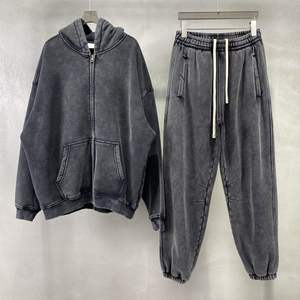 Men's <b>Zip</b>-Up <b>Hoodie</b> Solid Color Casual Streetwear Sweatshirt <b>Pocket</b> Regular Fit Fleece 100% Cotton Eco-Friendly 360g - Product Image 4