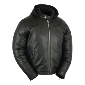 Custom <b>Clothes</b> Men Leather Jacket Men Clothing Vintage Fashion Windbreaker Jacket for Men - Product Image 1