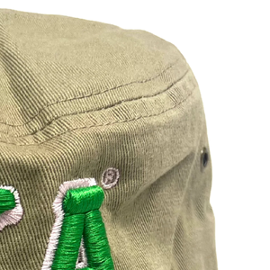 AKA Khaki Bucket <b>Hat</b> Green Embroidered Cotton <b>Sun</b> <b>Hat</b> Casual Outdoor Fishing Beach Travel Wide Brim Cap for Women <b>Men</b> - Product Image 3