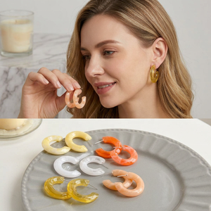 Resin Craft <b>Fairy</b> Love Abstract <b>Art</b> Handmade Hand-painted Customized DIY Back to School Easter Earrings - Product Image 1