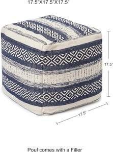 2026 Modern Handwoven Cotton Pouf Cover Multi-Functional Seating Accent with Bohemian Design Comfort and Style Enhanced - Product Image 3