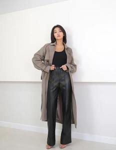 Pantalones de Cuero Originales de Alta Calidad para Mujer, Pantalones de Cuero Vacuno en la Parte Delantera, Pantalones de Cuero Negros Sexys - Product Image 5