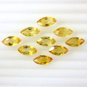 Citrino natural tallado en marquesa, piedra preciosa suelta de 6x12 mm, citrino facetado para la fabricación de joyas, suministros de piedras preciosas al por mayor. - Product Image 1