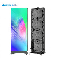 Écran d'affichage LED portable pour affiches, en aluminium moulé sous pression, haute luminosité, étanche IP65, 640 * 1920 mm