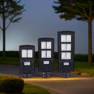 Réverbère solaire à LED tout-en-un IP65 120W ROHS certifié alimentation cc à piles pour l'éclairage de jardin et de rue - Product Image 6