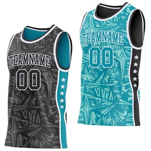 Ensemble maillot et short de basketball réversibles, impression sublimée, tissu mesh à séchage rapide, unisexe, pour adultes, tenue d'équipe, débardeur sans manches - Product Image 4