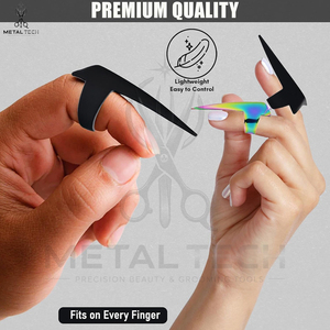 Good Supplier Newest 2 Pcs Hair Parting & Sectioning Rings Stainless Steel Finger Quick <b>Braiding</b> Pick Tool For Precise Styling - Product Image 3