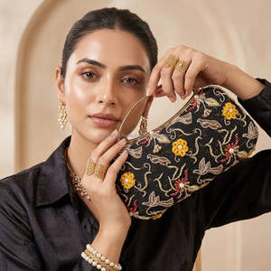 Bolso de Mano Tipo Clutch Bordado e Impreso de Primera Calidad para Mujer, para Bodas, Fiestas y Eventos Nocturnos - Product Image 3
