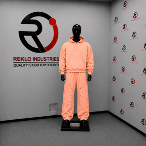 Ensemble de survêtement oversize pêche pour homme, streetwear personnalisé, sweat-shirt à capuche et pantalon large à boutons-pression, vente en gros de vêtements de sport C - Product Image 3