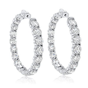 Boucles d'oreilles en or massif 14 carats avec diamants certifiés IGI, taille marquise Inside Out de 2,60 carats, pour mariage ou cadeau de fête - Product Image 2
