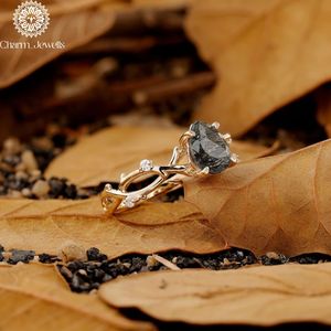 Bague de fiançailles Charm_Jewells en moissanite taille coussin, argent 925 plaqué or, certifiée IGI, sertissage à griffes vintage, bijoux pour femme - Product Image 5