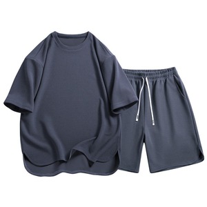 OEM Custom Fashion Men Summer <b>Set</b> Casual Men T-shirt and Shorts 2 Pieces <b>Set</b> Short Tracksuit Mens Shorts <b>Sets</b> - Product Image 3
