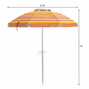 Ombrellone da Spiaggia 6.5 Piedi con Borsa per il Trasporto, Parasole Portatile Senza Base - Product Image 5