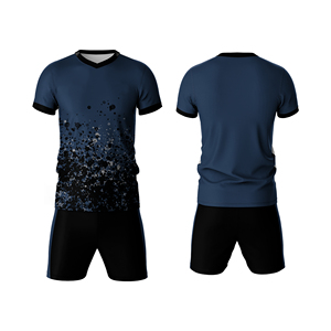 Men's Rubgy Uniform Set Purple Black V-Neck Sublimated Gradient Print Moisture Wicking Polyester <b>Athletic</b> Fit Short Sleeve - Product Image 4