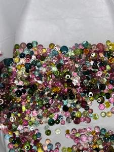 Turmalina Natural Multicolor Calibrada, Corte Brillante Redondo, 2-6mm, 1000 Quilates, Africana, para Joyería - Product Image 3