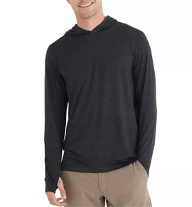 <b>Men's</b> <b>Short</b> <b>Sleeve</b> <b>Hoodie</b> Combed Cotton Half Zip Printed Hooded T Shirt Casual Streetwear Custom Logo - Product Image 2