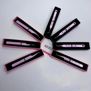 GETUP BROSONS IMPEX Pink Isolation/90/ Degree Stainless Steel Eyelash Tweezers Precision Tool World Peace Edition Packaging - Product Image 3