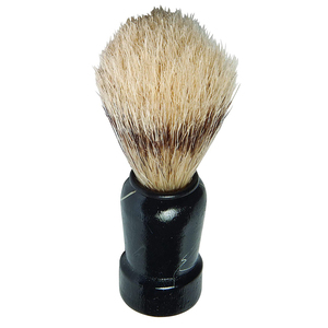 แปรงทำความสะอาดหนวดเคราด้ามไม้สีดำแบบพกพา ขนแปรงนุ่มสำหรับโกนหนวด - Product Image 2