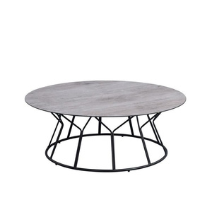 OEM Customized Luxury Marble Top Coffee <b>Table</b> with Handcrafted <b>Iron</b> Base Modern Design for Export and Wholesale - Product Image 3