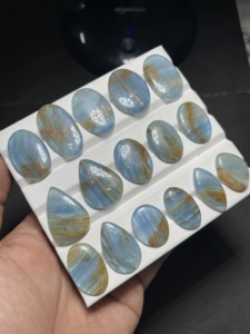 Cabujón de Calcita Lemuriana Aquatine, Gema de Calcita Azul Natural Pulida, Piedra Suelta para Joyería, Proveedor Mayorista de Gemas - Product Image 4