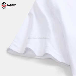 Logotipo personalizado 260gsm algodón de peso pesado cuello redondo Camiseta en blanco para hombres y mujeres hombro caído diseño impreso - Product Image 4