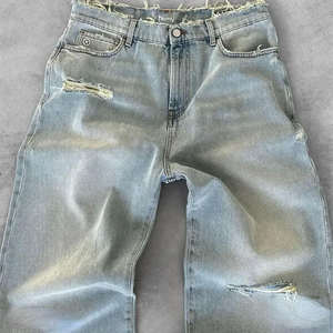 Jeans Unisex de Mezclilla Anchos con Estampado Paisley de Dibujos Animados, 100% Algodón, Transpirables, Ecológicos, Corte Súper Holgado, 2023 - Product Image 5