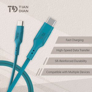 Câble de charge rapide USB-C 60W, cuivre étamé tressé, durable, 1 m, gaine en PVC, haute vitesse pour iOS et téléphone portable, usage quotidien - Product Image 1