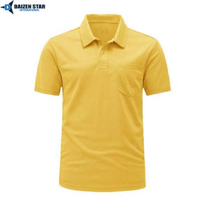 Piqué polyester/coton uni anti-plis pour chemise à manches courtes décontractée, logo personnalisé, vente en gros, qualité supérieure pour hommes, marque privée - Product Image 3