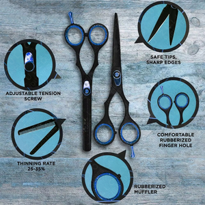 Ciseaux de barbier faits à la main de qualité supérieure, lame tranchante, ciseaux professionnels pour couper les cheveux, pour salon et usage domestique - Product Image 4
